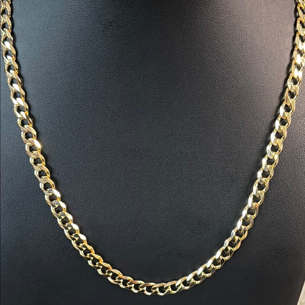 ❤️‍🔥 18k gold filled 7mm Cuban link necklace chain 20”